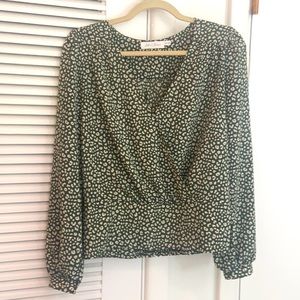 All in Favor green animal print dress shirt